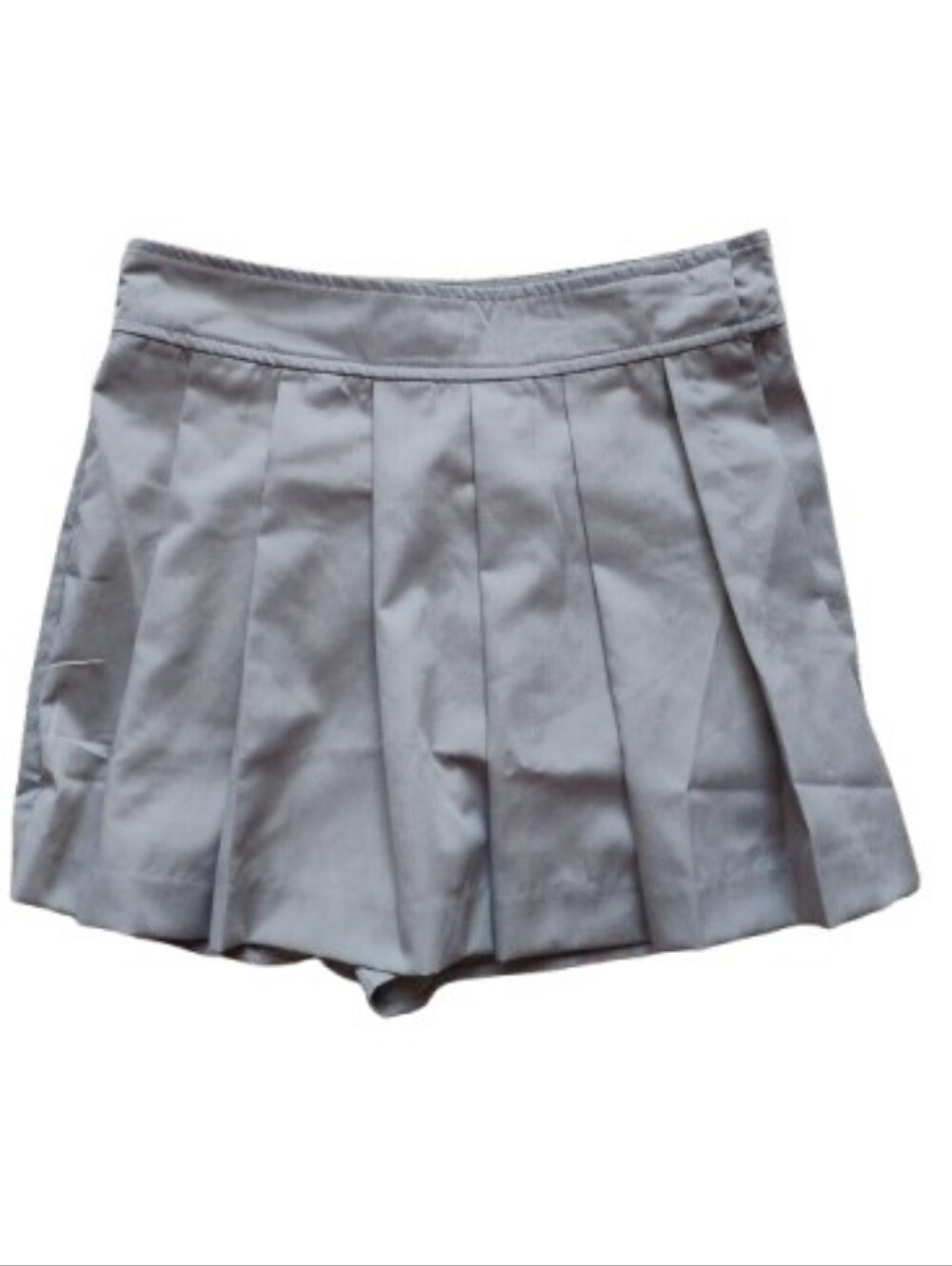 NWOT Preppy Pleated Mini Skort Size M Taupe/ Brown